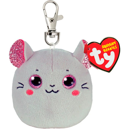 Ty. Squish-A-Boos Catnip gato gris clip