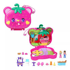 Polly Pocket. Estuche de osito fresa