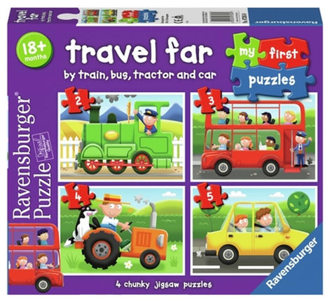 ROMPECABEZA 2-3-4-5PZ TREN-BUS-TRACTOR-CARRO