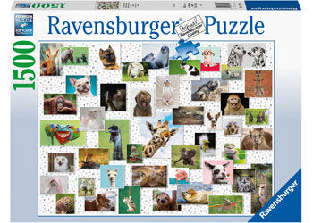 Rompecabeza 1500Pz Collage de animales divertidos