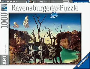 Rompecabezas 1000 paz Dalí cisnes reflejando elefantes