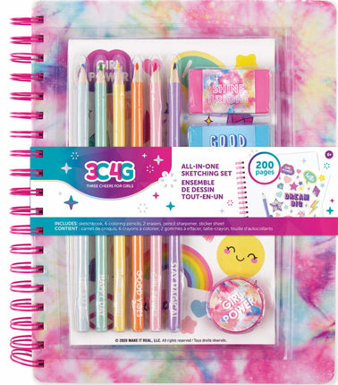SET DE DIBUJO TODO EN UNO PASTEL TIE DYE