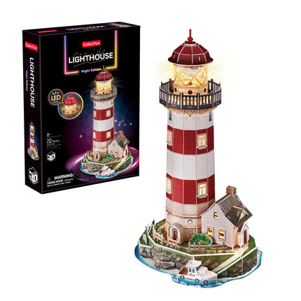 PUZZLE 3D. LIGHTHOUSE NIGHT EDITION