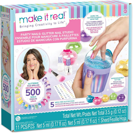 Estudio de manicura con purpurina