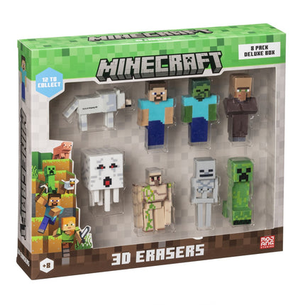 MINECRAFT. ERASERS SET 8 FIGURAS