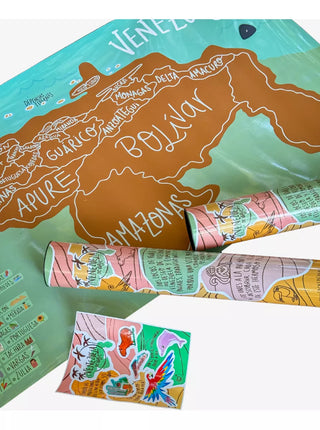 Mapa (raspadle) de Venezuela de viaje