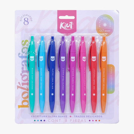 BOLIGRAFO. KIUT SET/COLORES (8UNID)