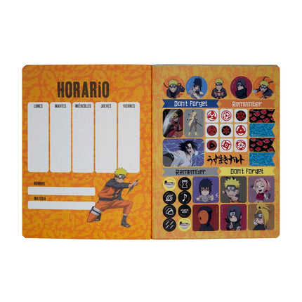 LIBRETA. NARUTO CUADRICULADO 100H