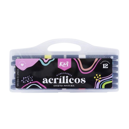 Marcador. Kiut acrílico efecto pintura 12 Pz