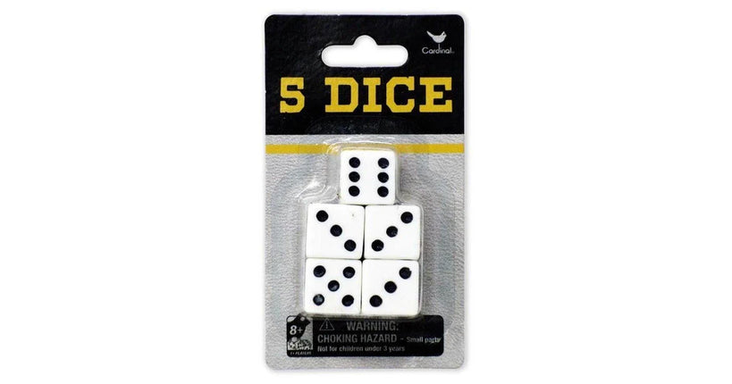 Juego de mesa. Set de 5 dados