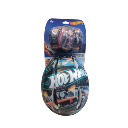 Casco rodillera y codera. Hot Wheels