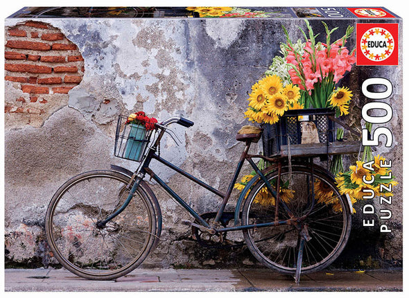 Rompecabezas 500 pzas. Bicicleta con flores