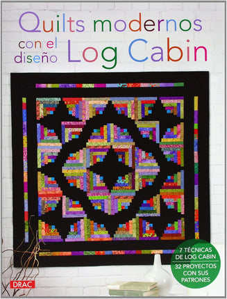 Quilts modernos con diseño log Cabin