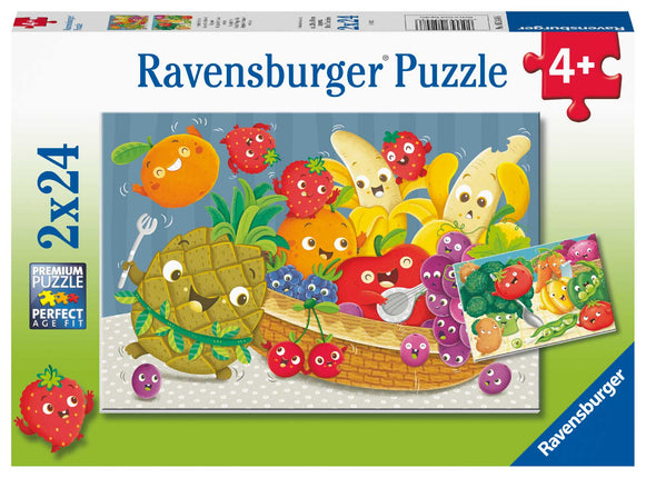 Rompecabeza 2X24Pz Alegría de frutas y verduras