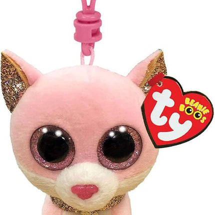 Ty. Beanie Boos Fiona gato rosado clip