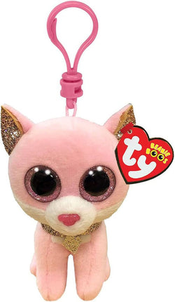 Ty. Beanie Boos Fiona gato rosado clip