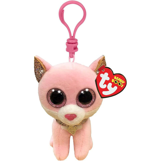 Ty. Beanie Boos Fiona gato rosado clip