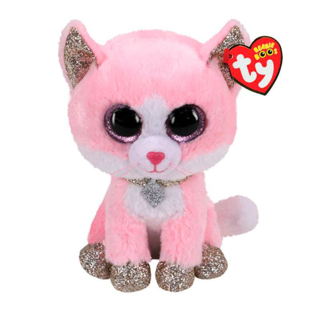 Ty. Beanie Boos Fiona gato rosado med.