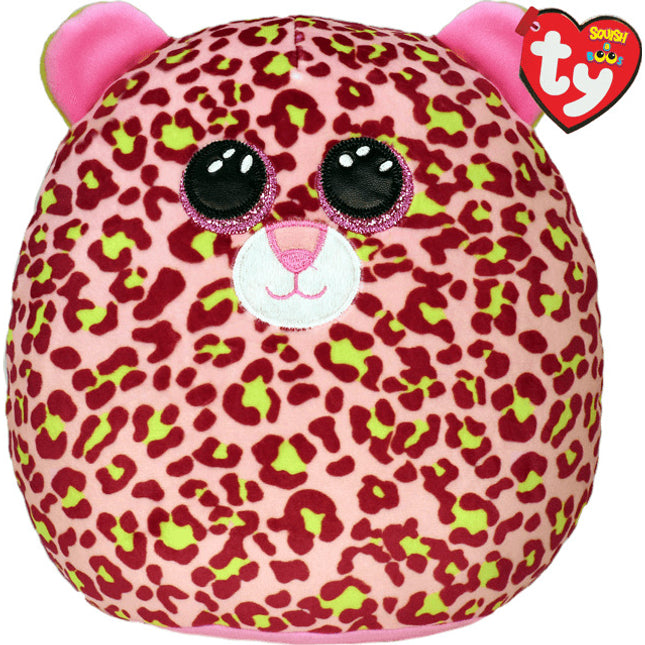 Ty. Squish-A-Boos Laínez leopardo rosa 10~
