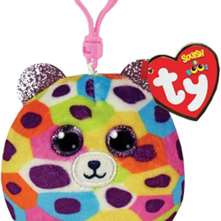 Ty. Squish-A-Boos Giselle leopardo clip