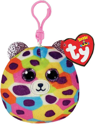 Ty. Squish-A-Boos Giselle leopardo clip