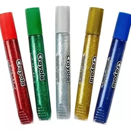 CRAYOLA. WASHABLE GLITTER GLUE (5COLORES)