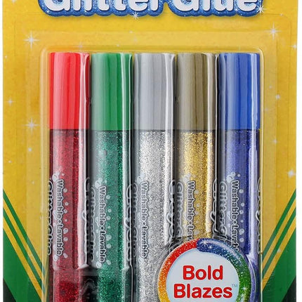 CRAYOLA. WASHABLE GLITTER GLUE (5COLORES)