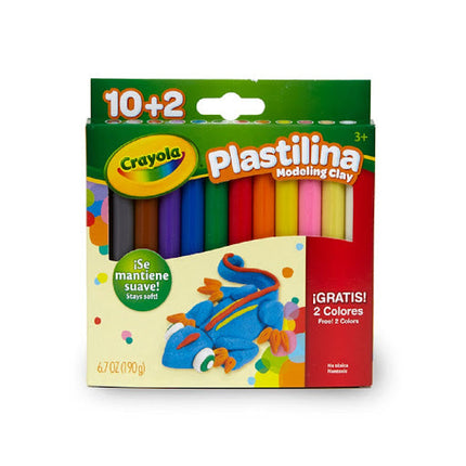 CRAYOLA. PLASTILINA.MODELING CLAY (12PZAS)