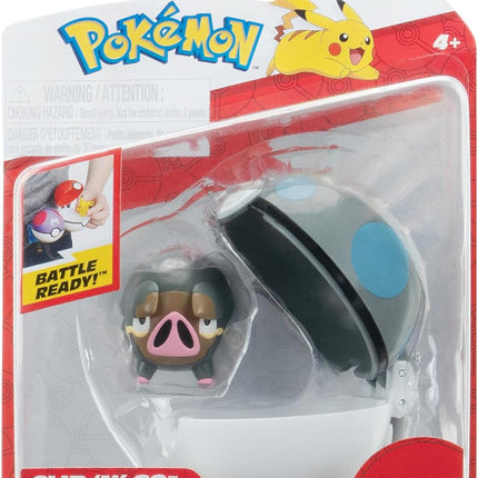 Pokémon. Clip 'N' Go Lechonk + Bola Pesada