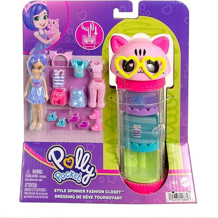 POLLY POCKET. TUBO DE MODAS GIRATORIO GATITO