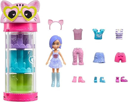 POLLY POCKET. TUBO DE MODAS GIRATORIO GATITO