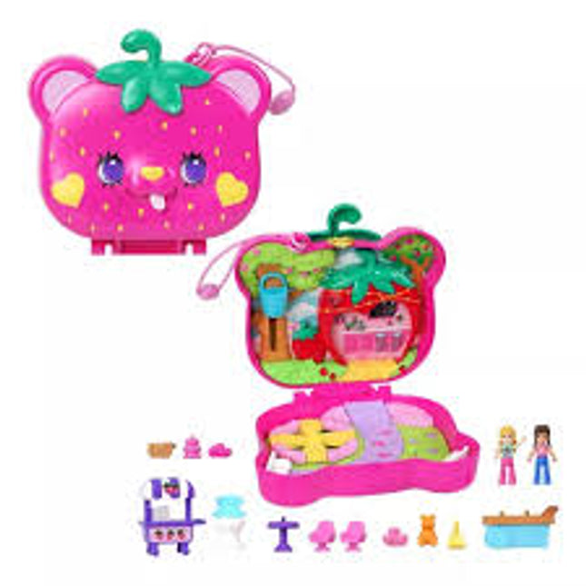 Polly Pocket. Estuche de osito fresa