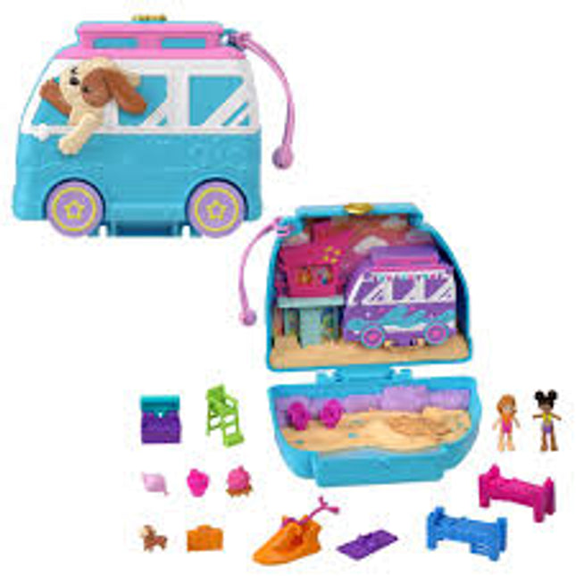 Polly Pocket. Estuche de perrito playero