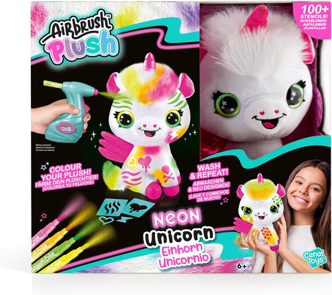 Airbrush plush. Unicornio neón