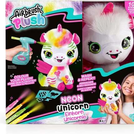 AIRBRUSH PLUSH. UNICORNIO NEON