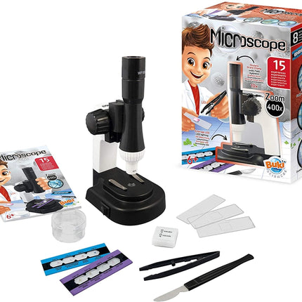 MICROSCOPE WITH 15 EXPERIMENTS
