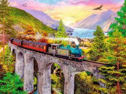 ROMPECABEZA 1500PZ PASEO EN TREN EN OTOÑO