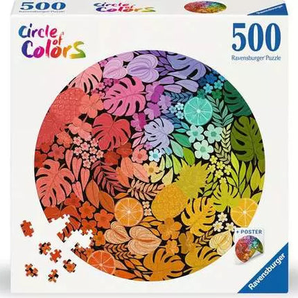 ROMPECABEZA 500PZ CIRCULO DE COLORES TROPICAL