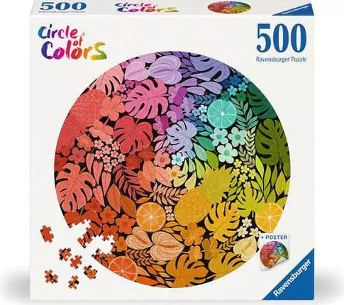 ROMPECABEZA 500PZ CIRCULO DE COLORES TROPICAL