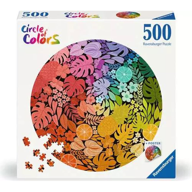 ROMPECABEZA 500PZ CIRCULO DE COLORES TROPICAL