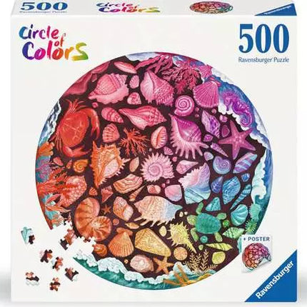 ROMPECABEZA 500PZ CIRCUKAR CONCHAS DE COLORES