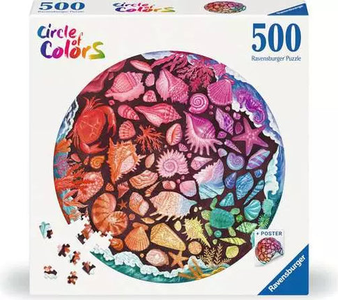 ROMPECABEZA 500PZ CIRCUKAR CONCHAS DE COLORES