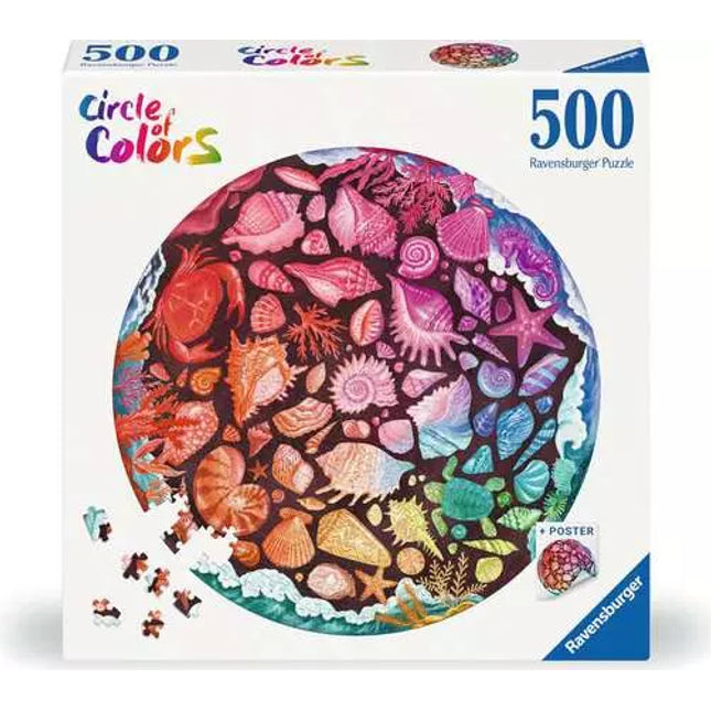 ROMPECABEZA 500PZ CIRCUKAR CONCHAS DE COLORES