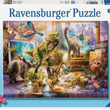 Rompecabeza 100Pz Dinosaurio en el escritorio