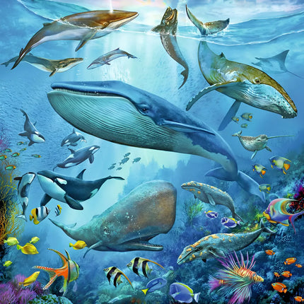 ROMPECABEZA 3X49PZ FAUNA DEL OCEANO