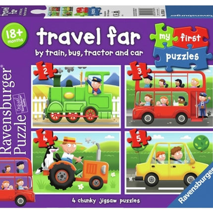 ROMPECABEZA 2-3-4-5PZ TREN-BUS-TRACTOR-CARRO