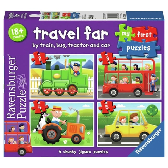 ROMPECABEZA 2-3-4-5PZ TREN-BUS-TRACTOR-CARRO