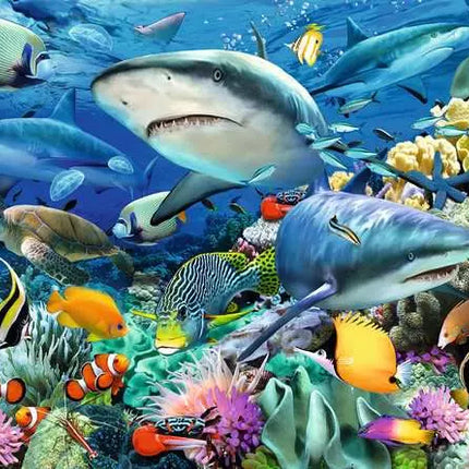 ROMPECABEZA 100PZ ARRECIFE DE TIBURONES