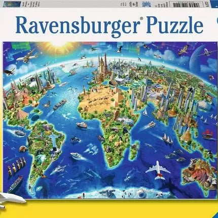 ROMPECABEZA 200PZ MAPA MONUMENTOS DEL MUNDO