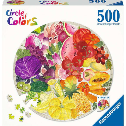 ROMPECABEZA 500PZ CIRCULO DE COLORES FRUTAS Y VEGETALES